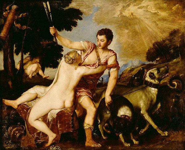 Venere e Adone - 1541 Tiziano Vecellio  