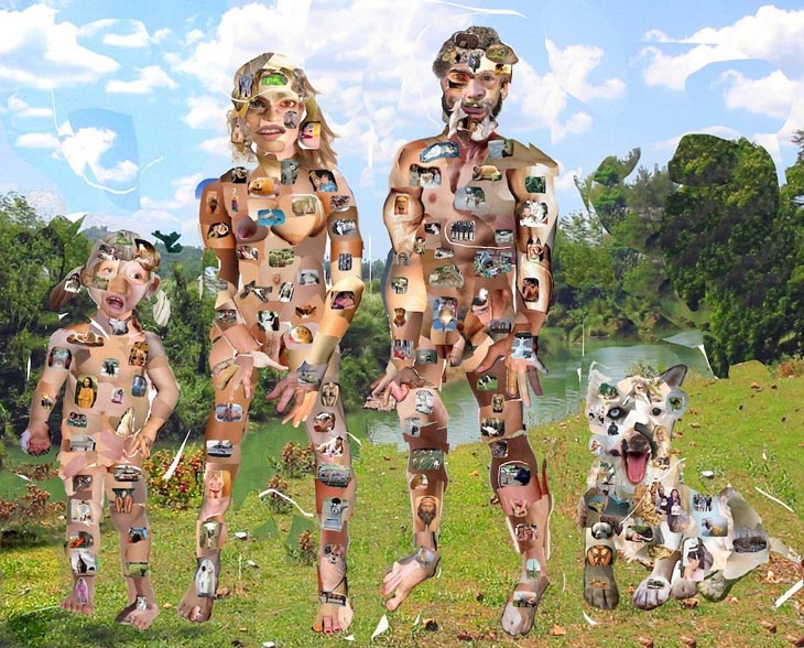 Olaf Breuning Collage Family, 2007